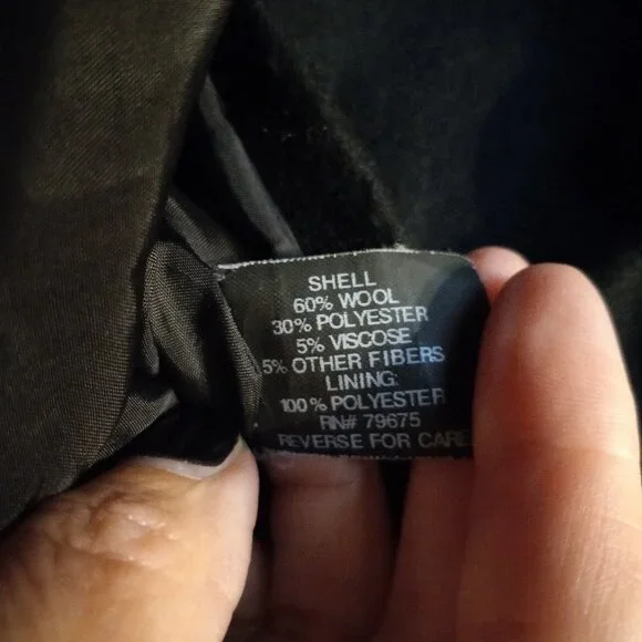 Michael Kors Black Wool Coat Women's Size 10 - Picture 5 of 6